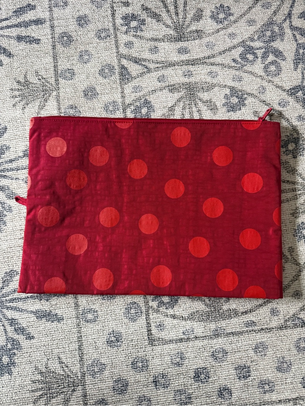 New BAGGU Red and Orange Polka Dot Pouch